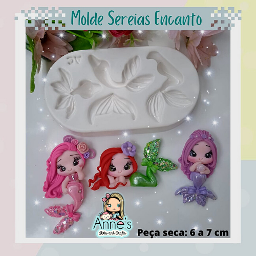 Silicone Mold Sereias Encanto  - Enchanting Mermaids - Artes da Cris Collection