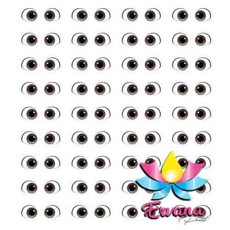 002e - 3D Stickers Resin  - Ojos, Olhos Resinados - Ervana Collection