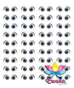 006e - 3D Stickers Resin  - Ojos, Olhos Resinados - Ervana Collection