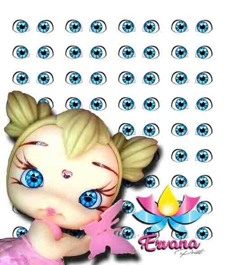007e - 3D Stickers Resin  - Ojos, Olhos Resinados - Ervana Collection