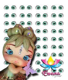 007e - 3D Stickers Resin  - Ojos, Olhos Resinados - Ervana Collection