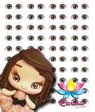 011e - 3D Stickers Resin  - Ojos, Olhos Resinados - Ervana Collection