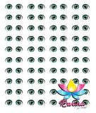 011e - 3D Stickers Resin  - Ojos, Olhos Resinados - Ervana Collection