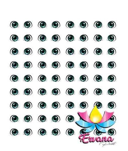 028e - 3D Stickers Resin  - Ojos, Olhos Resinados - Ervana Collection