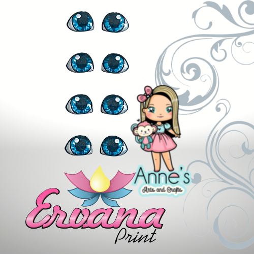 050 Glitter - 3D Stickers Resin - Ojos, Olhos Resinados -  Ervana Collection