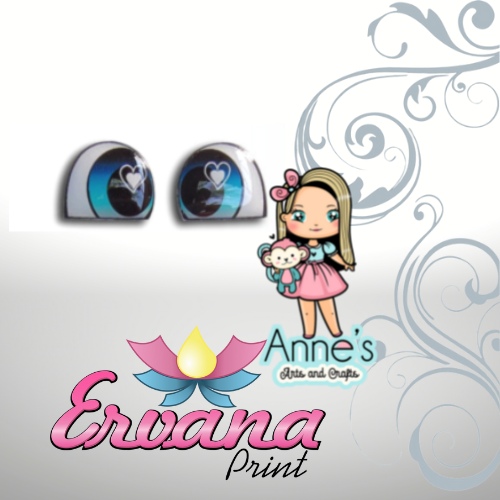 054e - 3D Stickers Resin  - Ojos, Olhos Resinados -  Ervana Collection