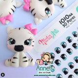 1010NA - 3D Stickers Resin  - Eyes, Ojos, Olhos Resinados
