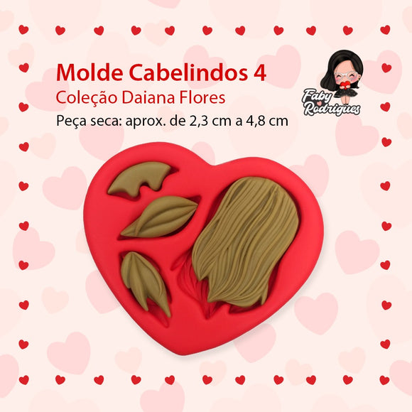 233- Silicone Mold Cabelindos 4 - Hair 4 - Faby Rodrigues