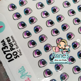 1073NA - 3D Stickers Resin  - Eyes, Ojos, Olhos Resinados