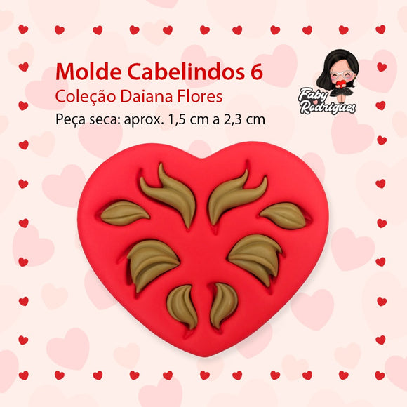 232- Silicone Mold Cabelindos 6 - Hair 6 - Faby Rodrigues