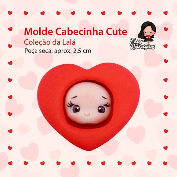 274 - Silicone Mold Cabecinha Cute - Cute Head  - Faby Rodrigues