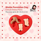 353 - Silicone Mold Perninhas Day  - Little Leg Day - Faby Rodrigues