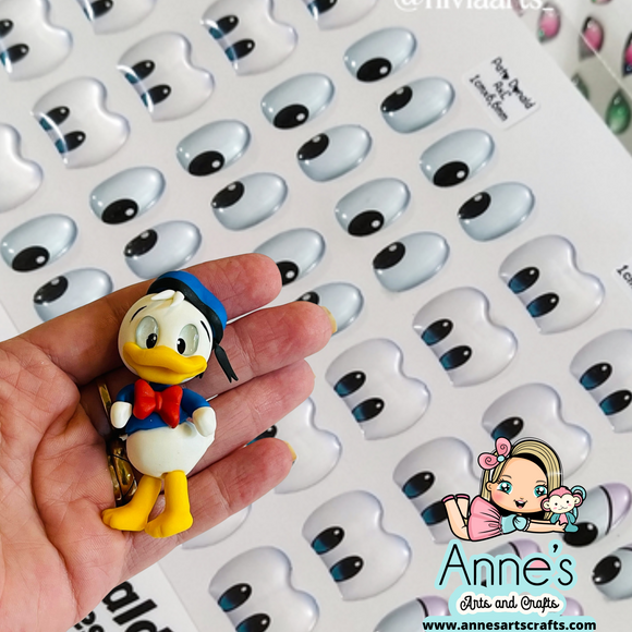 T. Donald- 3D Stickers Resin  - Eyes, Ojos, Olhos Resinados
