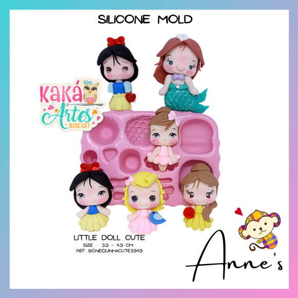 Silicone Mold-Little Doll Cute  - Collection Kaka Artes