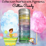Set Cotton Candy - Pearlescent Pigments Mineral Powders for Polymer Clay Art Jewelry and Mixed Media Color