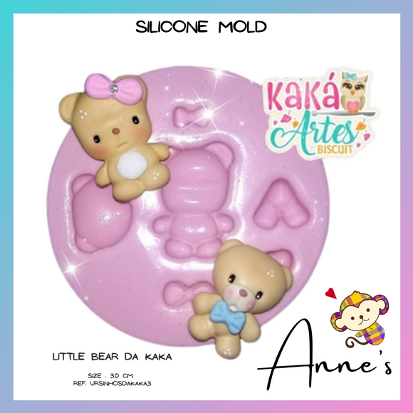 Silicone Mold - Little Bear  Collection Kaká Artes
