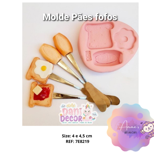 Silicone Mold - Pães Fofos -  Breads Collection Dani Décor