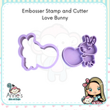 Embossed and Cutout Clay Cutter - Bunny Love