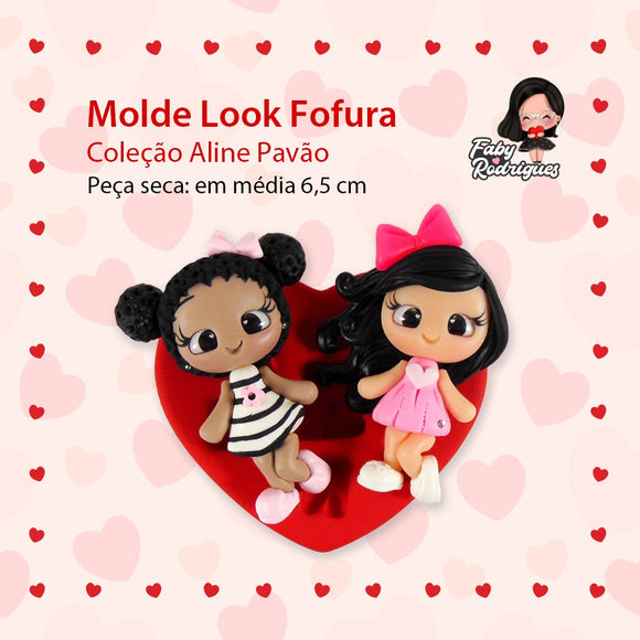 116 - Silicone Mold Look Fofura - Look  Cute- Faby Rodrigues