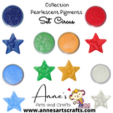 Set Circus -  Pearlescent Pigments Mineral Powders for Polymer Clay Art Jewelry and Mixed Media Color