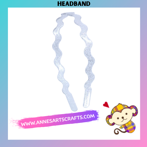 Plastic Curved Glitter Headband