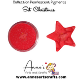 Set Christmas - Pearlescent Pigments Mineral Powders for Polymer Clay Art Jewelry and Mixed Media Color