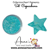 Set Copacabana  - Pearlescent Pigments Mineral Powders for Polymer Clay Art Jewelry and Mixed Media Color