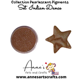 Set Indian Dance - Pearlescent Pigments Mineral Powders for Polymer Clay Art Jewelry and Mixed Media Color