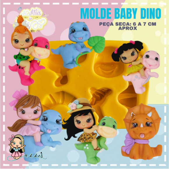 Silicone Mold Baby Dino - Artes da Cris Collection
