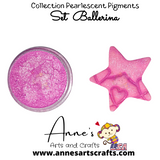 Set Ballerina - Pearlescent  Pigments Mineral Powders for Polymer Clay Art Jewelry and Mixed Media Color