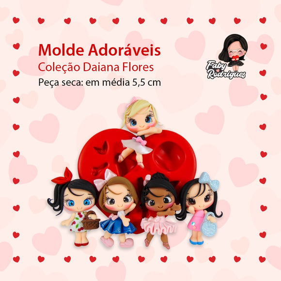 051- Silicone Mold Adoraveis - Adorable - Faby Rodrigues