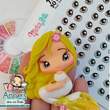 722NA - 3D Stickers Resin  - Eyes, Ojos, Olhos Resinados