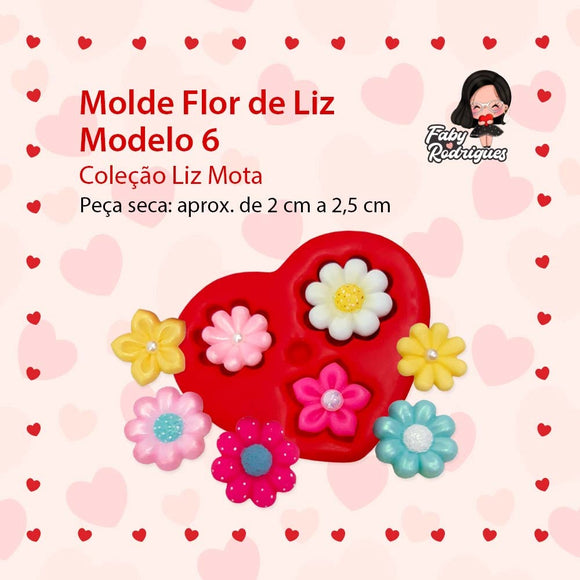 325 - Silicone Mold Flor de Liz Mod06 - Flower Mod06 - Faby Rodrigues