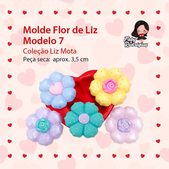 340 - Silicone Mold Flor de Liz Mod07 - Flower Mod07 - Faby Rodrigues