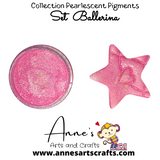 Set Ballerina - Pearlescent  Pigments Mineral Powders for Polymer Clay Art Jewelry and Mixed Media Color