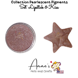 Set Lipstick & kiss - Pearlescent Pigments Mineral Powders for Polymer Clay Art Jewelry and Mixed Media Color