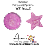 Set  Sunset - Pearlescent  Pigments Mineral Powders for Polymer Clay Art Jewelry and Mixed Media Color