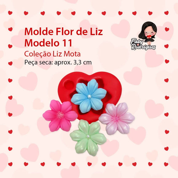 345  - Silicone Mold Flor de Liz Mod11- Flower Mod 11- Faby Rodrigues