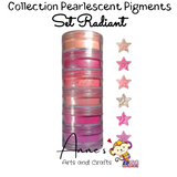 Set Radiant - Pearlescent Pigments Mineral Powders for Polymer Clay Art Jewelry and Mixed Media Color