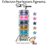Set Space -  Pearlescent Pigments Mineral Powders for Polymer Clay Art Jewelry and Mixed Media Color