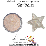 Set Delicate - Pearlescent Pigments Mineral Powders for Polymer Clay Art Jewelry and Mixed Media Color