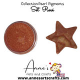 Set Rosé - Pearlescent Pigments Mineral Powders for Polymer Clay Art Jewelry and Mixed Media Color