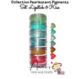 Set Paradise - Pearlescent Pigments Mineral Powders for Polymer Clay Art Jewelry and Mixed Media Color