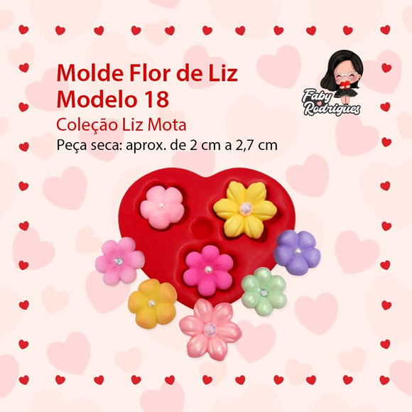 339  - Silicone Mold Flor de Liz Mod18 - Flower Mod 18 - Faby Rodrigues