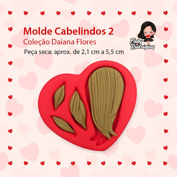 234 - Silicone Mold Cabelindos 2 - Hair 2 - Faby Rodrigues