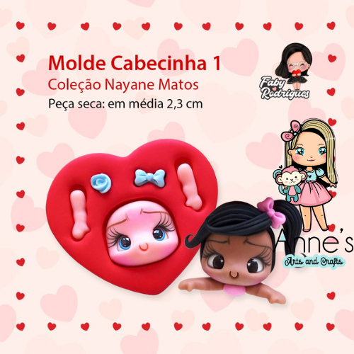 202 - Silicone Mold Cabecinha 1 - Little Head 1 - Faby Rodrigues