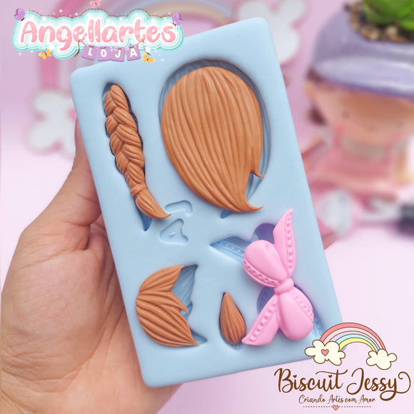 Silicone Mold Cabelo  Jessy - Hair by Jessy - Collection  Angellartes