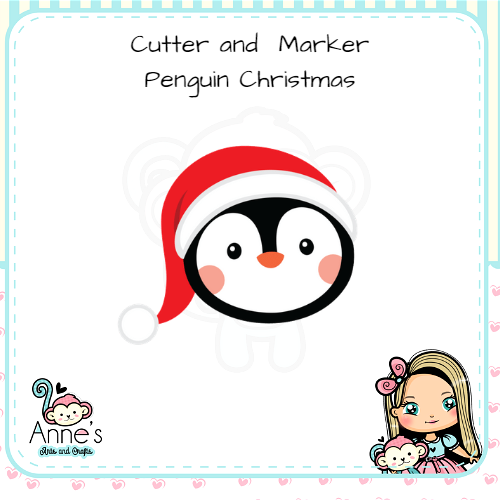 Embossed and Cutout Christmas Clay Cutter - Penguin