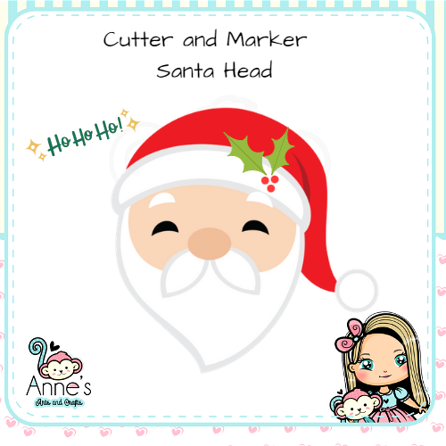 Embossed and Cutout Christmas Clay Cutter  - Santa Head