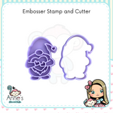 Embossed and Cutout Clay Cutter - Gnome Love